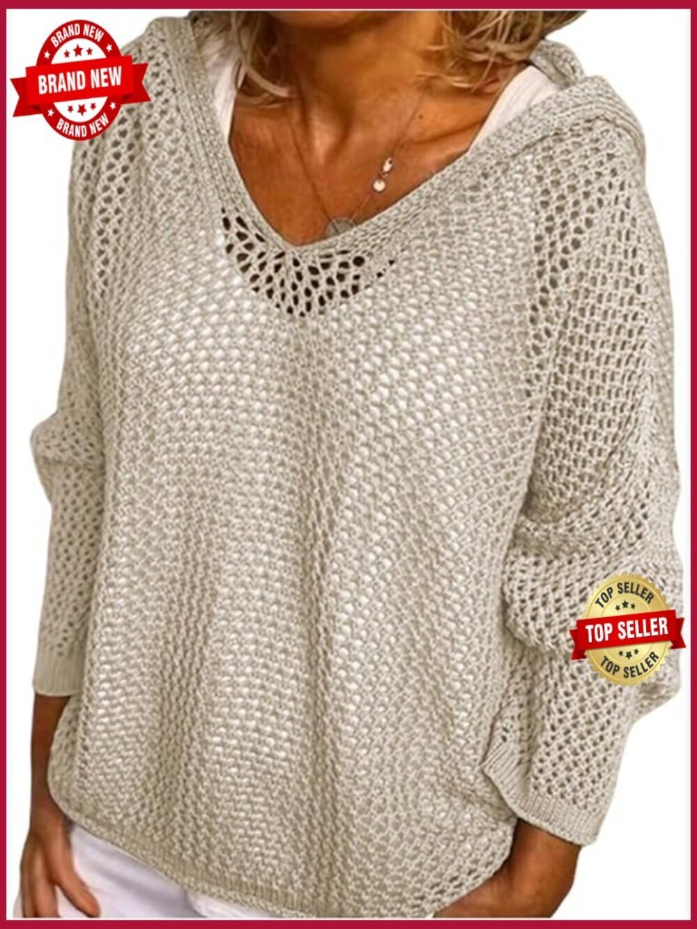 Women's Crochet Beach Cover Up Sweater Long Sleeve Hoodie Pullover